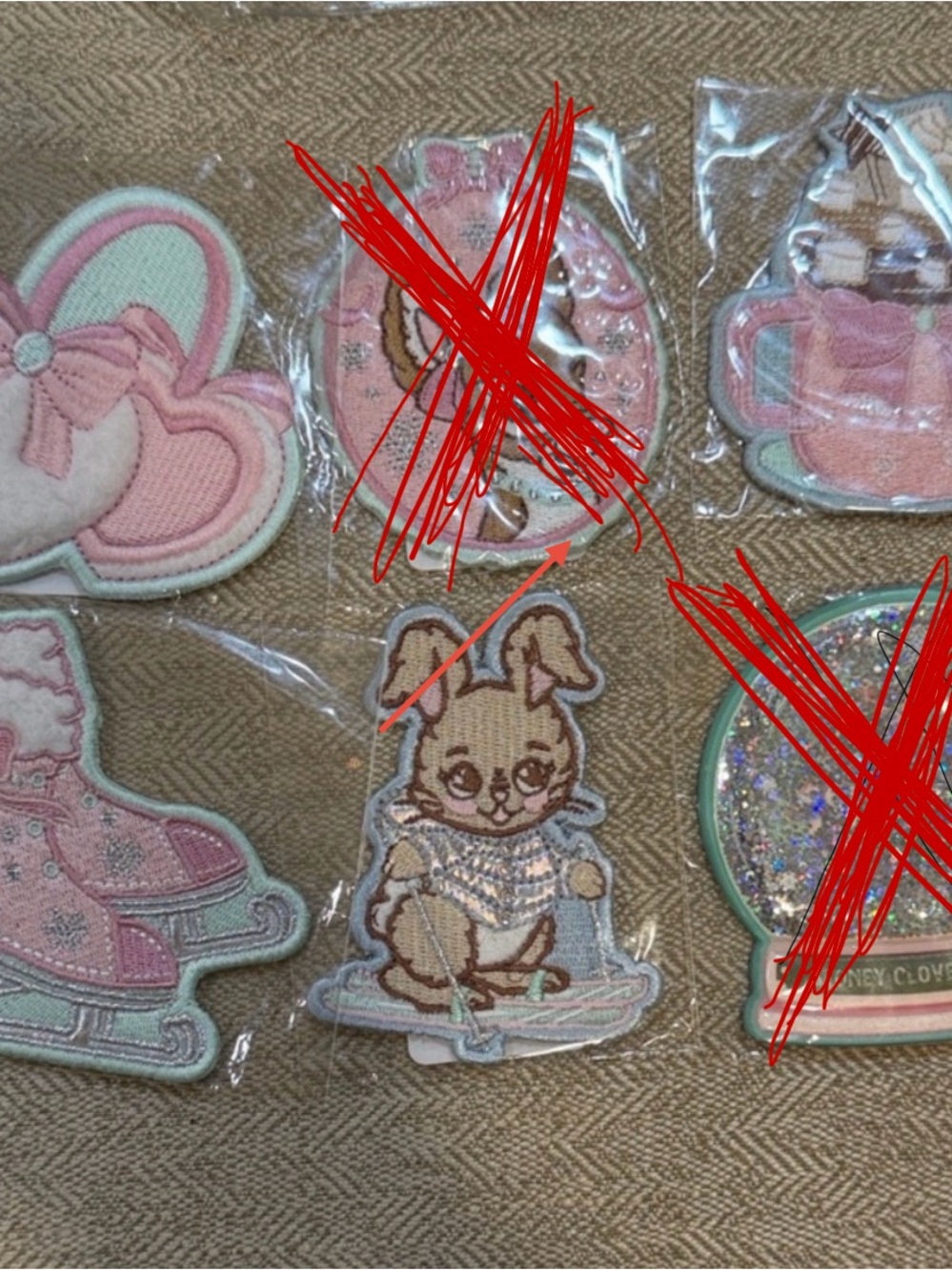 Stoney Clover Lane Patch Lot  Patches - Hearts, Bunny, Snow Globe